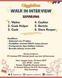 We did not find results for: Semarang Walk In Interview Besok Giggle Box Cafe Resto Facebook