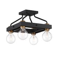 Designers Fountain Ravella 11 75 In 4 Light Black Interior Semi Flush Mount 94211 Bk In 2020 Designers Fountain Industrial Flush Mount Lighting Flush Mount Lighting