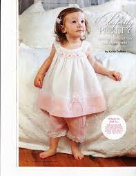 149 Aug Sept 2013 Perfectly Pretty Smocked Peasant Top And Capri Pants Sz 12m 4t Smocki Childrens Clothing Patterns Smocked Baby Dresses Childrens Clothes