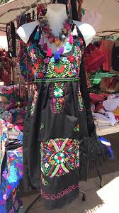 Mexican Traditional Embroidered Halter Dress Mexican Traditional Clothing Mexican Outfit Mexican Dresses