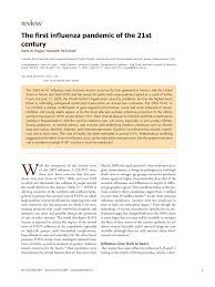 Pdf The First Influenza Pandemic Of The 21st Century