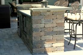 Stone top has large usable surface. Custom Outdoor Brick Stone Bar Contemporary Patio Chicago By Eurobrick Houzz