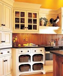18 Natural Colored Warm Wood Beadboard Backsplash For A Cozy Rustic Feel Digsdigs Victorian Kitchen Cabinets Victorian Kitchen Beadboard Kitchen