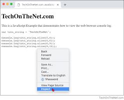 Javascript: How To Open The Javascript Console Log