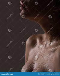 Women with Wet Breasts and Lips. Breas, Boobs, Sensual Beautiful Slim  Female Body. Closeup of Female Boob. Stock Photo - Image of natural,  beauty: 214664510