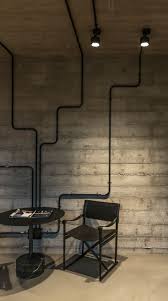 Accent Erco Lighting And Surface Mounted Wiring As A Graphic Element Of Modern Office Architectu Cafe Interior Design Basement Decor Industrial Interior Design