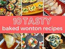 Simply stack the cut wonton wrapper squares with a very generous dusting of cornstarch between them. 10 Tasty Baked Wonton Recipes Using Wonton Wrappers