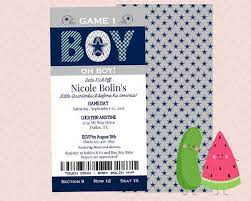 Inspired Cowboys Football Invitation Football Baby Shower Sports Shower Football Baby Shower Invitations Cowboy Baby Shower Invitations Football Baby Shower