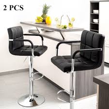 zimtown pu leather bar stools modern
