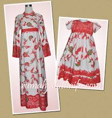 Harga gamis batik kombinasi polos. Gamis Batik Dan Dress Batik Anak Dari Kain Batik Encim Ibu Mia Wibowo Di Jakarta Rumah Jahit Haifa
