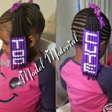 Keep her hairstyle short so that her bob curls underneath her chin. Style Guide 40 Cornrows Hairstyles With Beads For Kids And Tweens Coils And Glory