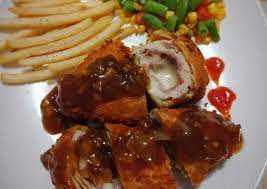 Resep Chicken Cordon Bleu With Brown Sauce Oleh Doubledee Mom Recipe Chicken Cordon Bleu Resep Dada Ayam