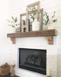 39 Cozy Fireplace Decor Ideas For White Walls White Brick Fireplace Farmhouse Fireplace Mantels Fireplace Mantle Decor