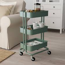 Raskog Utility Cart Gray Green 13 3 4x17 3 4x30 3 4 Ikea Raskog Utility Cart Ikea Raskog Ikea