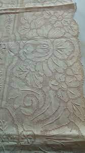 Antico Copriletto Matrimoniale Copriletto Ricamo Ricamo Di Hardanger