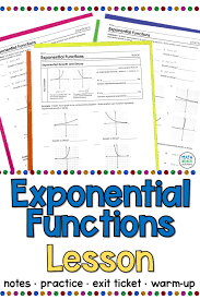Exponential Functions And The Number E Lesson Exponential Functions Word Problem Worksheets Algebra Lesson Plans