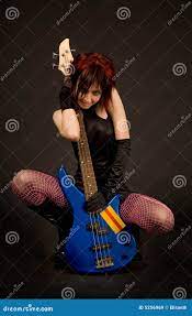 Girl shams guitar sensual