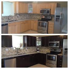 (cabinet painting trophy club, texas 76262). My Before And After Using Wood Stain Stained Kitchen Cabinets Staining Cabinets Kitchen Cabinets