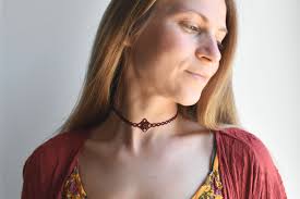 Burgundy Lace Choker