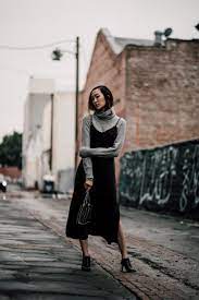 How To Wear A Slip Dress In The Winter The Chriselle Factor Slip Dress Outfit Winter Slip Dress Outfit Winter Dress Outfits