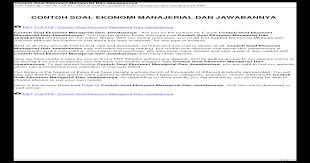 We have 20 images about contoh contoh soal dan jawaban ekonomi manajerial including images pictures photos wallpapers and more. Contoh Soal Ekonomi Manajerial Dan Jawabannya Pdf Document