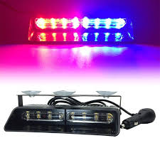 8 Led Lightning Red Yellow Blue Car Windshield Signal Strobe Flash Light Auto Police Led Emergency Warning Lamp F Blue Emergency Lights Blue Car Car Windshield
