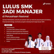 Office boy (1) wanita (1), pria (2) usia maksimal 30 tahun (1), 40 tahun (2) minimal diploma (1) memiliki pengalaman di bidang yang sama minimal 1 tahun (1) good. Lowongan Kerja Management Trainee Partnership Officer Marketing Officer Di Santara Yogyakarta Office Yogyakarta November 2018 Jogja Bekerja Work For Success
