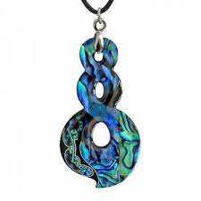 New Zealand New Zealand Paua Shell Triple Twist Tattoo Pendant Paua Shell Art New Zealand Tattoo Paua Shell
