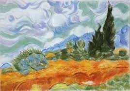 Impressionist artists did this by emphasizing certain hues, using vigorous brushstrokes, and paying attention to highlighting. Wheat Field With Cypresses After Vincent Vangogh 1889 Painting By Rui Cao Saatchi Art