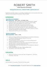 Maybe you would like to learn more about one of these? General Assistant Resume Samples Qwikresume