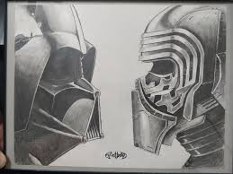 Kylo ren and his grandfather, darth vader meet for the very first time and must fight for their honor. Darth Vader And Kylo Ren By Shumburg On Deviantart