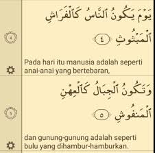 Surat al qoriah 20x metode ummi anak anak. Tuliskan Quran Surat Al Qoriah Ayat 4 Dan 5 Berserta Artinya Brainly Co Id