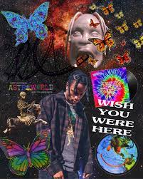 Astroworld Background Wallpaper Travisscott Stormi Kyliejenner Travis Scott Album World Party Picture Collage Wall