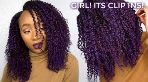 I used just under 4 packs of the janet collection jamaican reggae style 80 inch caribbean braid for these kinky twists, in the. Purple Twist Out Using Kinky Coily Clip Ins Loreal Hair Chalk Feat Protective Styles Hair Youtube