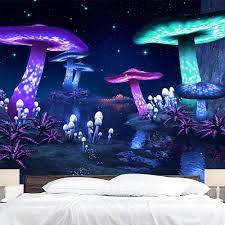 Lowest price in 30 days. Buy Bjyhiyh Mushroom Trippy Tapestry Wall Hanging Aesthetic Tapestries Extra Large Psychedelic Galaxy Tapestry For Bedroom Decor 90 60 Online In Vietnam B08yr2t1x6