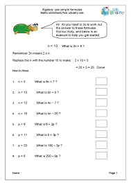 Math worksheets and online activities. Year 6 Maths Worksheets Age 10 11 Urbrainy Com