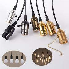 E27 Lighting Socket Ceiling Screw Bulb Holder Aluminum Vintage Shell Lamp Base Retro Accessories Lighting Parts Vintage Pendant Lighting Pendant Lamp Lamp