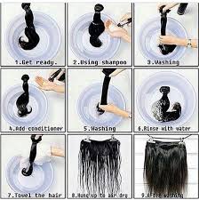 Step By Step How To Properly Wash Virgin Hair Tip From A Goddess Have Questions Let Our Studio Handle T Hair Extension Care Hair Boutique Wet And Wavy Hair