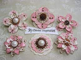 Pin By Carol Johns On Crafts Card Embellishments Paper Flowers Scrapbook Embellishments Diy