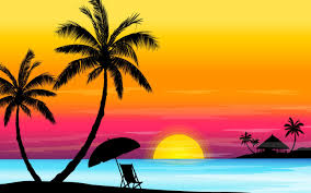 To get the desktop background. Pictures Beach Sunset With Palm Trees Drawing Desktop Background
