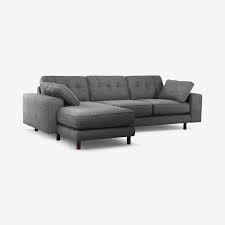 Mais avec nos chaises, il n'y a plus de raison de manquer de sièges. Content By Terence Conran Tobias Left Hand Facing Chaise End Sofa Textured Weave Slate Dark Wood