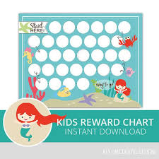 Sea Princess Kids Reward Chart Princess Instant