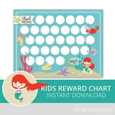 sea princess kids reward chart princess instant