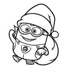 Download this adorable dog printable to delight your child. Minions Christmas Coloring Pages Part 1