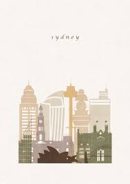 Sydney Print Sydney Poster Sydney Wall Art Sydney Skyline Wall Art Download Download Living Room Prints Mini Skyline Drawing Digital Wall Art City Prints