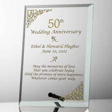Wedding anniversary gift personalised oak wooden plaque. Personalized 50th Wedding Anniversary Glass Plaque Anniversary Glass Wedding Anniversary Plaques 50 Wedding Anniversary Gifts