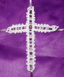 The pattern for this bookmark is from crochet and tatting heirloom edition, star book #66 by . Crocheted Cross Bookmark Pattern Crochet Club