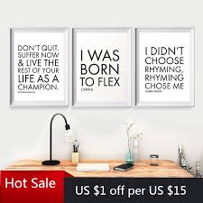 Available as prints, matted prints, framed / matted prints, canvas wraps and laminated plaque mounts. Boxing Champion Quote Print Posters Song Lyrics Inspirational Art Canvas Painting Picture Home Room Wall Decorative Painting Calligraphy Aliexpress