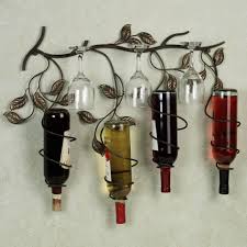 Furniture Stylish Wall Display Bookcase Stylish Terrific Wall Wine Rack Wrought Iron In Brass Color Wine Bottle Wall Wrought Iron Wall Decor Iron Wall Decor