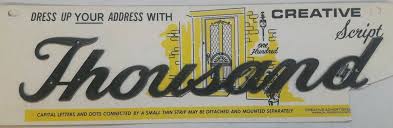 If there are multiple font styles or extraneous shapes in your image, please crop to the letters you are trying to match. Vintage Mid Century House Address Numbers Spell Out Lettersthousand Script Style For Sale Online